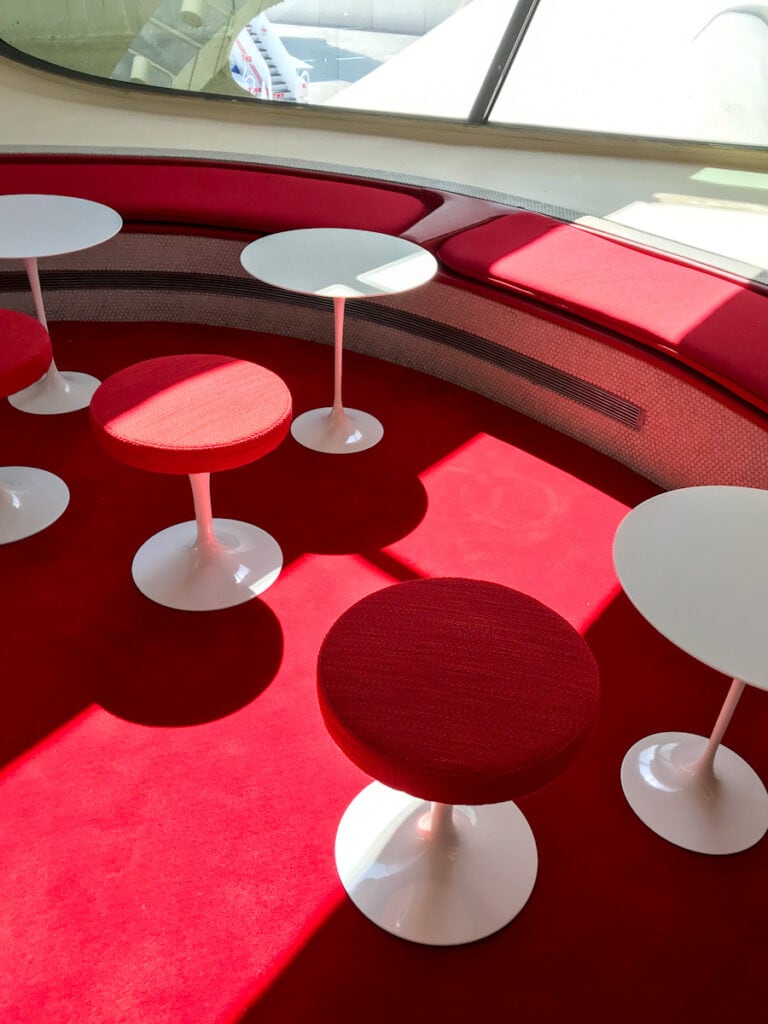 TWA Hotel - saarinen tulip stools